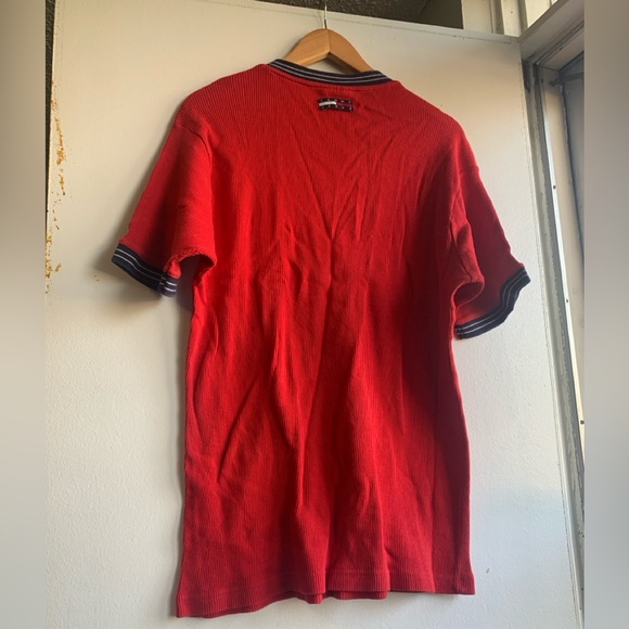 Vintage Mens Tommy Jeans Ribbed T-Shirt size Large - Picture 4 of 5